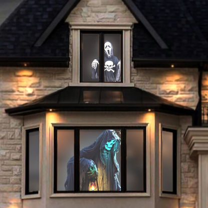 Picture of Holographic Rear Projection Screen: Halloween Projecting Movie Videos Screen,Mounting Foldable and Portable Anti Crease Indoor Projection Double Sided Video Projector Screen (100Inch)
