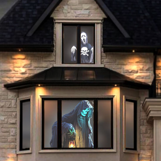 Picture of Holographic Rear Projection Screen: Halloween Projecting Movie Videos Screen,Mounting Foldable and Portable Anti Crease Indoor Projection Double Sided Video Projector Screen (100Inch)