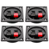 Picture of Tongze 4PCS Speaker Box Terminal Cup, Spring Square Subwoofer Box Terminal Binding Post Connector for DIY Home Car Speaker & Sub-woofer