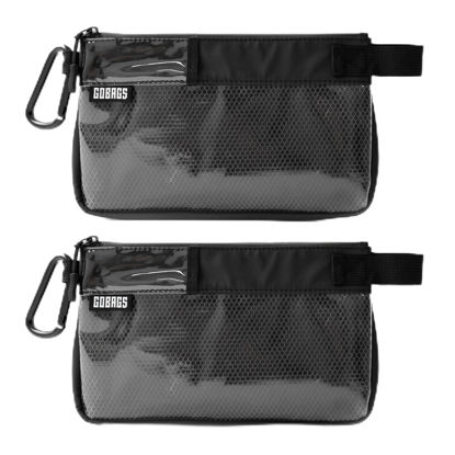 Picture of GOBAGS Production Zipper Bags - Electronics & Camera Accessories Bag - Cable organizer, Gear Accessory Pouch, Travel Camera Essentials (Small, Black, 2 pack)