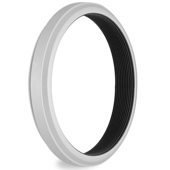 Picture of Haoge 49mm Lens Filter Adapter Ring for Fujifilm Fujinon X100VI X100V Camera fit 50mm UV CPL ND Filter Fit Original Lens Cap Silver LAR-X55S