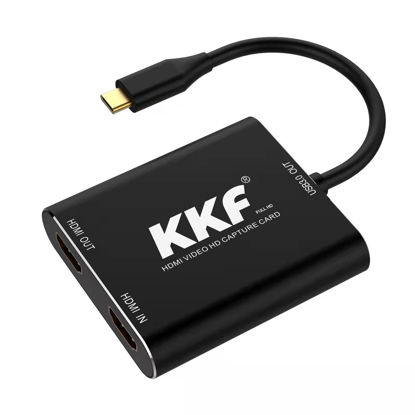 Picture of KKF Capture Card,60hz 4K HDMI Capture Card for Switch, 1080P 60FPS Video Capture Card for Streaming and Recording PS5 PS4 Xbox Series X/S Nintendo Switch in DSLR OBS with HD Ultra-Low Late (USB C 3.0)