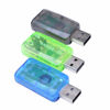 Picture of OUOU USB Sound Adapter, (3 Pack) 3.5mm Headphone and Microphone Jacks External Stereo Sound Card Plug and Play No Drivers Needed Compatible Windows,Linux, PC, Notebook, Desktop, PS4 (Three Colors)
