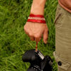 Picture of Bebaimis Camera Wrist Strap, Vintage Leather Camera Hand Strap for DSLR SLR Mirrorless, Adjustable Safety Strap,Camera Strap Leather Hand Wrist Grip for SLR DSLR Photography Accessory,Red