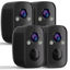 Picture of RICHCHO 4Pack Wireless Battery-Powered Security Camera Outdoor, 2K HD Resolution, Color Night Vision, 110° Viewing Angle, AI Motion Detection, 2-Way Talk, Cloud/SD Storage Support