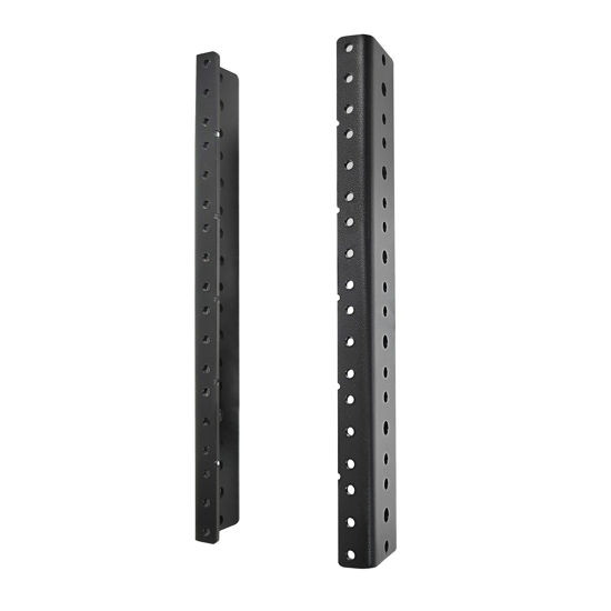 Picture of RIVECO 2 PCS 6U Rack Rails, Tapered Holes Rack Mount Rails for Recording & Network Wooden Cabinet Mounting, 3.0 mm Thickness Steel Heavy Duty, Screws Included