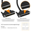 Picture of XANHAM DB37 37 Pin 5 Feet(1.5 Meter) Two Row Straight Through Serial Cable, Double Shielded(Metal Braiding&AL-foil), Female to Male, Black, SC930S07FM