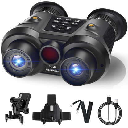 Picture of Dsoon 3D VR Night Vision Goggles,8K UHD Night Vision Binoculars for Adults, Auto Wake and Seamless 3D Integration Tech,Infrared Goggles, Rechargeable with 8K Photo & 4K Video,64GB TF Card Not Included