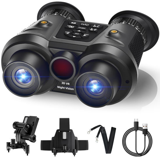 Picture of Dsoon 3D VR Night Vision Goggles,8K UHD Night Vision Binoculars for Adults, Auto Wake and Seamless 3D Integration Tech,Infrared Goggles, Rechargeable with 8K Photo & 4K Video,64GB TF Card Not Included