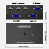 Picture of KVM Switch VGA 2 Port, DiamondTiger VGA KVM Switch for 2 Computers Share 1 Monitor & 3 USB 2.0 Keyboard Mouse Scanner Printer,U Disk, Driver-Free for All OS,2 KVM Cables 1 Desktop Controller Included