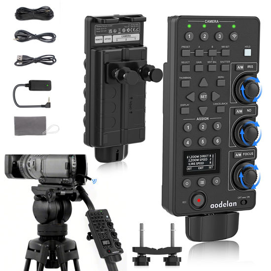Picture of Wireless and Wired Remote Commander & Lanc Camera Zoom Controller for Sony - Focus, Iris, Zoom, ND Adjust, Daisy Chain - Replaces Sony RM-30BP - Compatible with HXR-NX5R, PXW-FS7,PXW-Z280, MCX-500