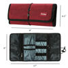 Picture of ProCase Electronic Organizer Cord Pouch, Travel Cable Charger Phone Accessories Bag Organizer Roll up Tech Carrying Case for USB Cables SD Memory Cards Earphone Flash Hard Drive -Red