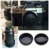 Picture of eMagTech 2 Sets Front Body Cap & Rear Lens Cap Cover Kit Compatible with Fuji X Mount DSLR Camera X-T4 X-T3 X-T2 X-T1 X-T30 X-T20 X-T10 X-H1 X-T200 X-T100 X-PRO 3