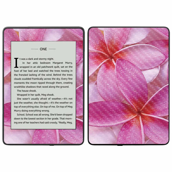 Picture of MightySkins Carbon Fiber Skin for Amazon Kindle Paperwhite 2018 (Waterproof Model) - Blue Petals | Protective, Durable Textured Carbon Fiber Finish | Easy to Apply, Remove| Made in The USA