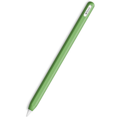 Picture of Slim Soft Silicone Sleeve Case Compatible with Apple Pencil 2nd Generation Only, Protective Grip Cover Skin for iPad Apple Pencil 2nd Gen (Green)
