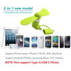 Picture of Mini Cell Phone Fan for iPhone - 4 Pack 2-in-1 Personal Portable Pocket Small Fan for Travel Outdoor Commuting, Mobile Phone Fan Plug in iPhone, iPad Micro USB Cellphone Accessories (4 x color)