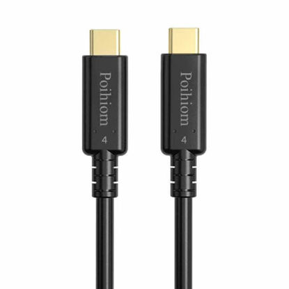 Picture of Poihiom USB4/Thunderbolt 4 Cable 40Gbps 8K Video and 100W Charging Full-Featured USB C Cable Compatible with Thunderbolt 3 for iPhone15 Pro MacBook,External SSD,eGpu,Type C Docking Station (0.8)