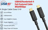 Picture of Poihiom USB4/Thunderbolt 4 Cable 40Gbps 8K Video and 100W Charging Full-Featured USB C Cable Compatible with Thunderbolt 3 for iPhone15 Pro MacBook,External SSD,eGpu,Type C Docking Station (0.8)