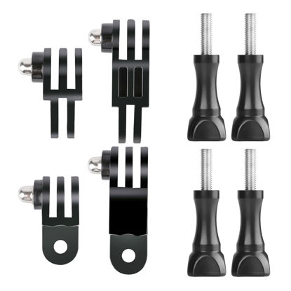Picture of 3-Way Adjustable Extension Pivot Arm Adapter Kit for GoPro Hero 11, 10, 9, 8, 7, 6, 5, 4, 3+, Insta360 and DJI OSMO, Same Direction and Vertical Direction, Long Thumb Screws