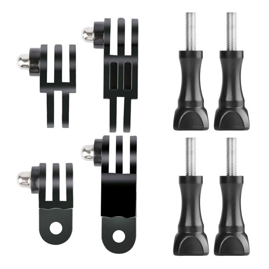 Picture of 3-Way Adjustable Extension Pivot Arm Adapter Kit for GoPro Hero 11, 10, 9, 8, 7, 6, 5, 4, 3+, Insta360 and DJI OSMO, Same Direction and Vertical Direction, Long Thumb Screws