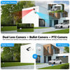 Picture of Movols Guard your home Dual Lens Linkage Pan/Tilt Security Camera Outdoor WiFi Camera 8MP 2pack, Auto Tracking, Human Detection, Light Alarm, Color Night Vision,Siren, Plug-in Cable,2.4G WiFi.