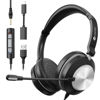 Picture of USB Headset with Microphone for PC, Computer Laptop Wired Headset with Noise Cancelling Mic & Volume Controls, for Home Office Work Video Meeting Online Classes Skype Zoom