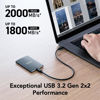 Picture of Lexar 4TB SL500 Portable SSD, Up to 2000MB/s Read, Compatible w/Type-C Laptops, iPhone 15, Smartphones, Tablets, PS5, Xbox, USB 3.2 Gen 2x2, Slim and Lightweight, External SSD (LSL500X004T-RNBNU)