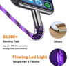 Picture of LED iPhone Charger Cord Light Up Lightning Cable | MFi Certified Apple Charger | Cool USB Fast Charging for iPhone 14 13 12 11 Pro Max XR X SE 8 Plus, iPad iPod and More (Purple, 6ft)