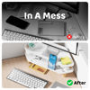 Picture of AFOOYO Monitor Stand Riser,2 Tier Corner Wood Monitor Stand Sturdy Computer Stand Multi-Purpose Desktop Storage Stand for Laptop,PC,iMac,Printer,Computer,White