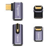 Picture of Right Angle USB C Adapter 4-Pack, Multi-Type 90 Degree USB Type-C Male to Female Extender Connector, 40Gbps, 8K@60Hz Compatible with MacBook Pro/Air, iPhone 15/15 Pro Max, iPad Pro, Tablet, Phone