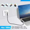 Picture of Right Angle USB C Adapter 4-Pack, Multi-Type 90 Degree USB Type-C Male to Female Extender Connector, 40Gbps, 8K@60Hz Compatible with MacBook Pro/Air, iPhone 15/15 Pro Max, iPad Pro, Tablet, Phone
