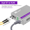 Picture of XZSNET A Pair of Gigabit ST to RJ45 Converter, Single-Mode Fiber to Ethernet Media Converter (Built-in Module, 1310nm, 20km), Plug & Play, 10/100/1000 BASE-T Compatible, Auto-Negotiation, Jumbo Frame