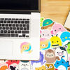 Picture of 50Pcs Cute Cartoon Stickers, Animal Waterproof Vinyl Stickers for Guitar Bike Skateboard Luggage Phone Aesthetic Decals Gift for Kids Teen Birthday Party