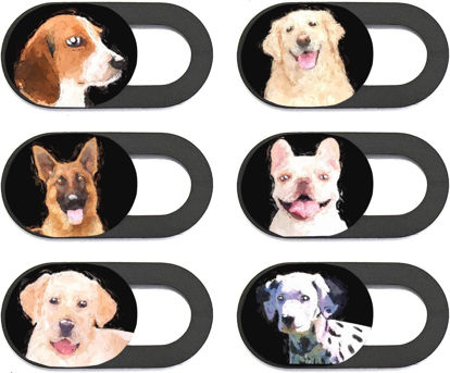 Picture of Mizi Webcam Privacy Cover Slide [6 Pack], Cute Camera Blocker Sticker, Protect Your Privacy and Security for Computer, Laptop, Tablets & Phones - Dog