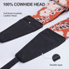 Picture of Padwa Lifestyle Adjustable Camera Strap - 2" Wide Top Layer Cowhide Head Camera Straps for Photographers, Vintage Adjustable Neck Shoulder & Crossbody Strap Quick Release fits All Cameras-Brown Flower