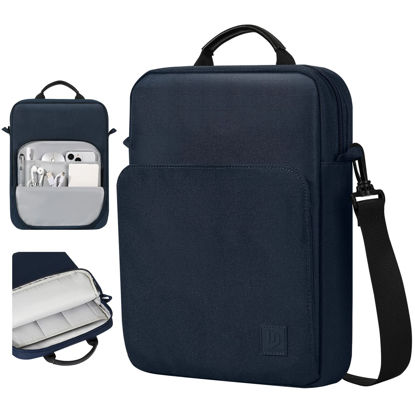 Picture of Dadanism 9-11 Inch Tablet Sleeve Shoulder Bag for iPad 10.2 2021-2019, iPad Pro 11 2021-2018, iPad Air 5/4 10.9, iPad 10th Gen 10.9 2022, Galaxy Tab A8 10.5, Tablet Protective Handbag, Dark Blue
