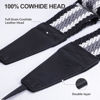 Picture of Padwa Lifestyle Adjustable Stripes Camera Strap - 2" Wide Top Layer Cowhide Head Camera Straps for Photographers, Adjustable Soft Cotton Rope Weave Neck & Crossbody Strap Quick Release for All Cameras