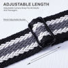 Picture of Padwa Lifestyle Adjustable Stripes Camera Strap - 2" Wide Top Layer Cowhide Head Camera Straps for Photographers, Adjustable Soft Cotton Rope Weave Neck & Crossbody Strap Quick Release for All Cameras