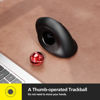 Picture of MicroPack Wireless Trackball Mouse, 2023 New Upgrade Ergonomic Mouse with Wireless Vertical Rollerball Computer Mouse, 3 Adjustable DPI, Easy Thumb Control for PC, Laptop, Mac, Windows - Black