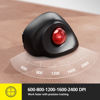 Picture of MicroPack Wireless Trackball Mouse, 2023 New Upgrade Ergonomic Mouse with Wireless Vertical Rollerball Computer Mouse, 3 Adjustable DPI, Easy Thumb Control for PC, Laptop, Mac, Windows - Black