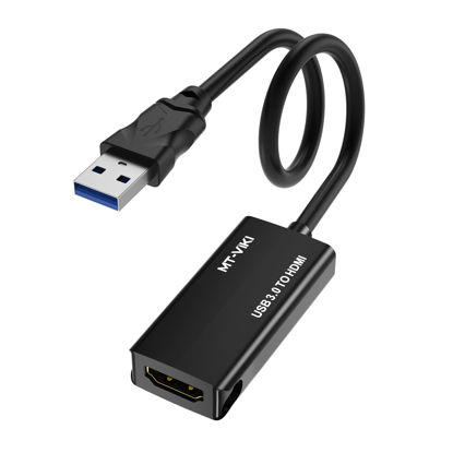 Picture of MT-VIKI USB 3.0 to HDMI Adapter, USB 3.0 to HDMI Male to Female Adapter, 1080P Compatible with Mac OS, Windows 10/8.1/8/7 (Uni-Directional) 1 Pack