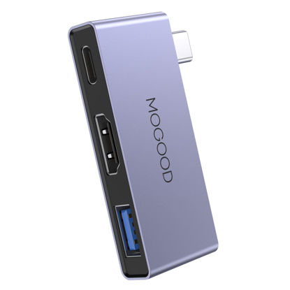 Picture of MOGOOD USB C to HDMI Multiport Adapter Type C to 4K HDMI Adapter Multiport AV Adapter AV Adapter with Charging Supports 4K UHD Video USB 3.0 Port 100W USB-C Fasting Charging for Monitor TV Laptop