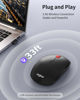 Picture of USB Mouse Wireless, 2.4G Slim Mini Cordless Computer Mouse, Ergonomic Grips, 5-Level Adjustable 4000 DPI, Small Portable Optical Computer Mice for Laptop, PC, Mac, iPad, 24-Month Battery Life (Black)