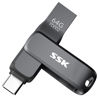 Picture of SSK USB 3.2 Flash Drive 64GB,Up to 200 MB/S Read Speed USB C Memory Stick,Dual USB C Thumb Drive with USB Type-C and USB A,Robust Black Metal Pen Drive for Smartphones,Tablets,Mac,Laptop,Car,TV