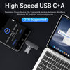 Picture of SSK USB 3.2 Flash Drive 64GB,Up to 200 MB/S Read Speed USB C Memory Stick,Dual USB C Thumb Drive with USB Type-C and USB A,Robust Black Metal Pen Drive for Smartphones,Tablets,Mac,Laptop,Car,TV