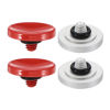 Picture of PATIKIL Camera Shutter Button, 2 Pack Soft Shutter Release Button Pure Copper Camera Button Concave Suitable for Nikon for Fujifilm for Leica DSLR/SLR Camera, Red Silver