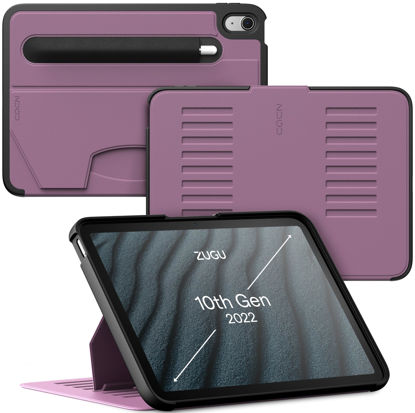 Picture of ZUGU CASE for iPad 10.9 Inch Case iPad 10th Generation Case (2022) | Slim Protective Case | Magnetic Stand & Sleep/Wake Cover 10th Gen iPad Case | Model #s A2696, A2757, A2777 | Berry Purple