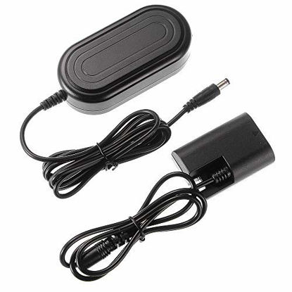 Picture of Hersmay Full Decoded ACK-E6 AC Power Adapter DR-E6 DC Coupler LP-E6 Dummy Battery for Canon EOS 90D 80D 70D 60D 60Da 6D 7D 7D II, 6D II, 5DS, 5DS R, 5D Mark II, 5D III, 5D IV, R R5 R6 Cameras