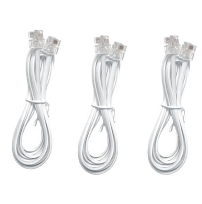 Picture of Seefeful Telephone landline Extension Cord Cable, with Standard RJ-11 6P4C Plug (3Pack / 3.3FT)