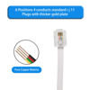 Picture of Seefeful Telephone landline Extension Cord Cable, with Standard RJ-11 6P4C Plug (3Pack / 3.3FT)